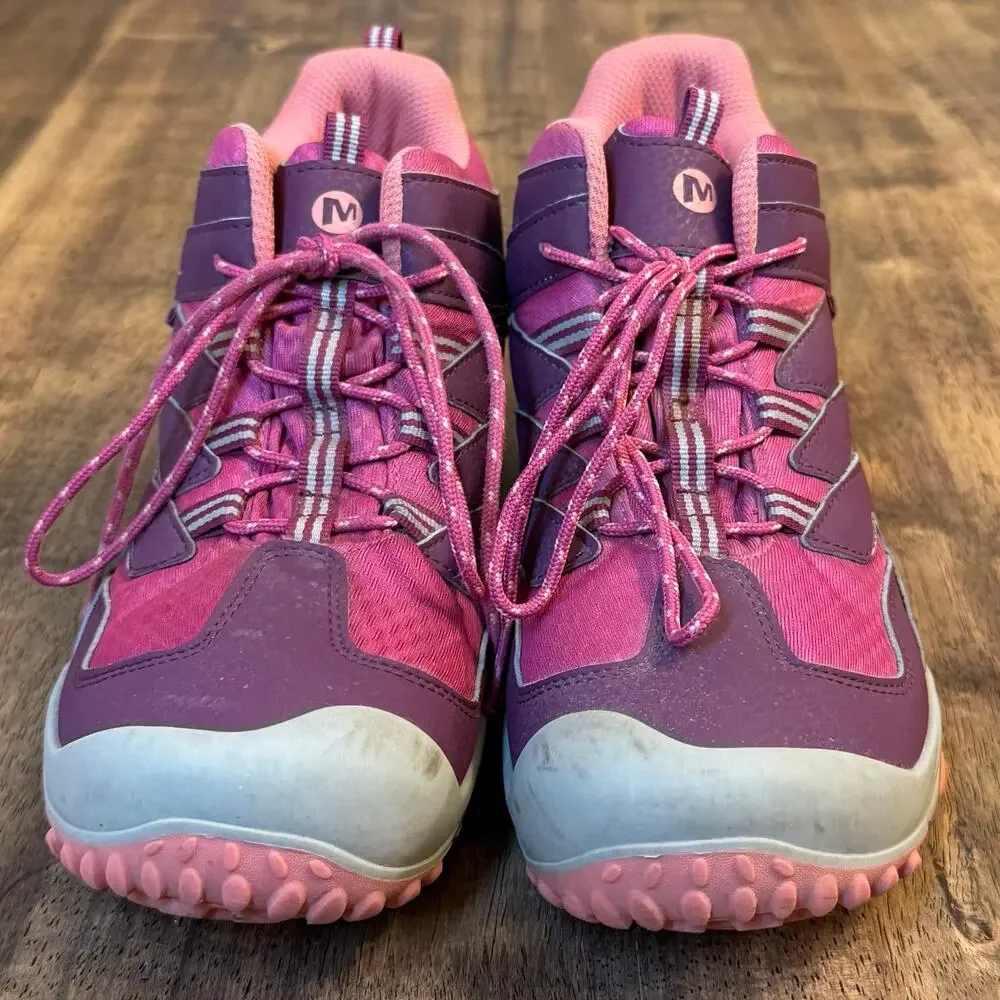 Merrell Kids Chameleon 7 Access Mid Waterproof Hiking Boot Pink Purple Women 7